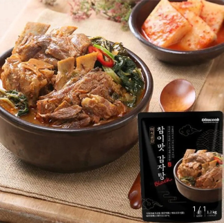 참이맛 감자탕 블랙 1.2kg 3팩