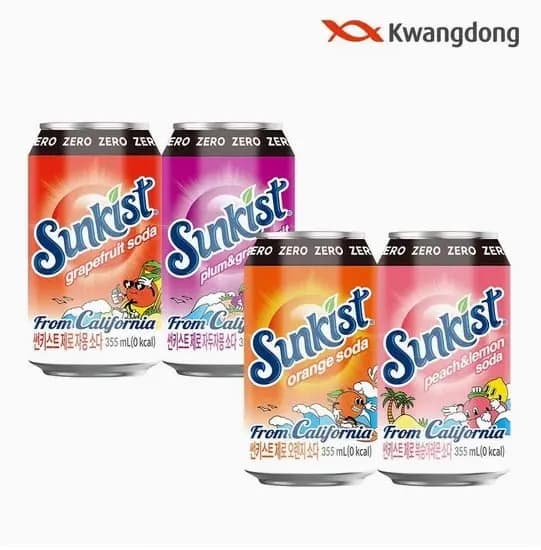 썬키스트 제로소다 355ml 48캔