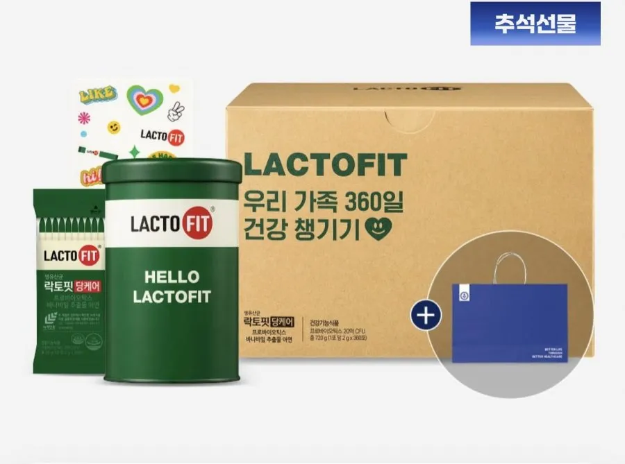 종근당건강몰 락토핏 당케어 360포 기획세트+쇼핑백