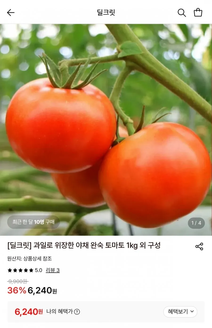 완숙토마토 1kg