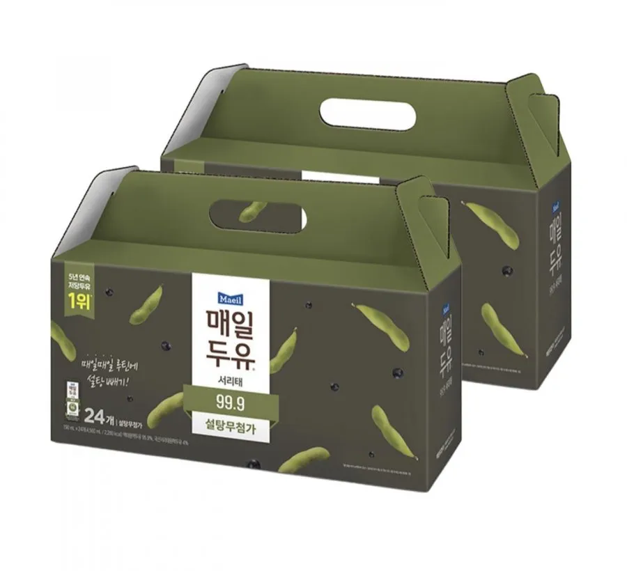 매일두유 99.9 서리태 저당우유 선물세트 190ml 48팩