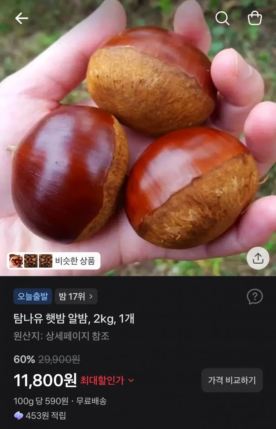 햇밤 알밤 2kg