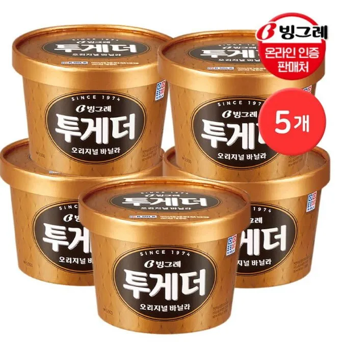 투게더 바닐라 오리지널 900ml 5개