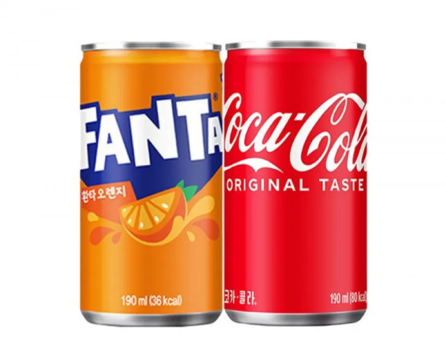 코카콜라+환타오렌지 190ml 60캔 (각 30캔)