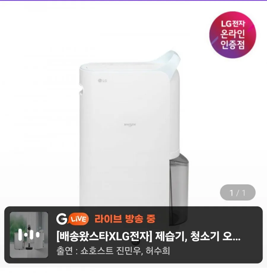 LG 휘센 제습기 20L DQ205PBBC