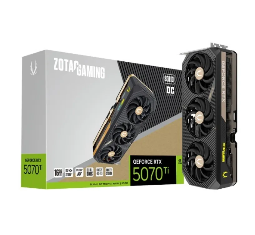ZOTAC 지포스 RTX 5070 Ti SOLID OC 16GB 벌크 리퍼비시