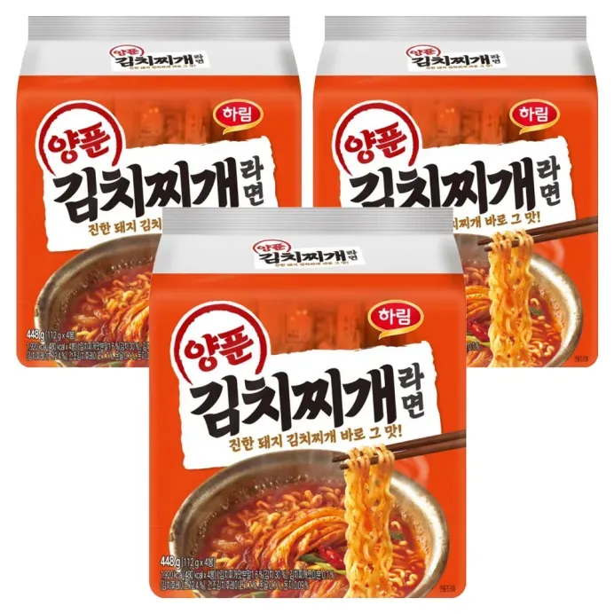 하림 양푼 김치찌개 라면 12개