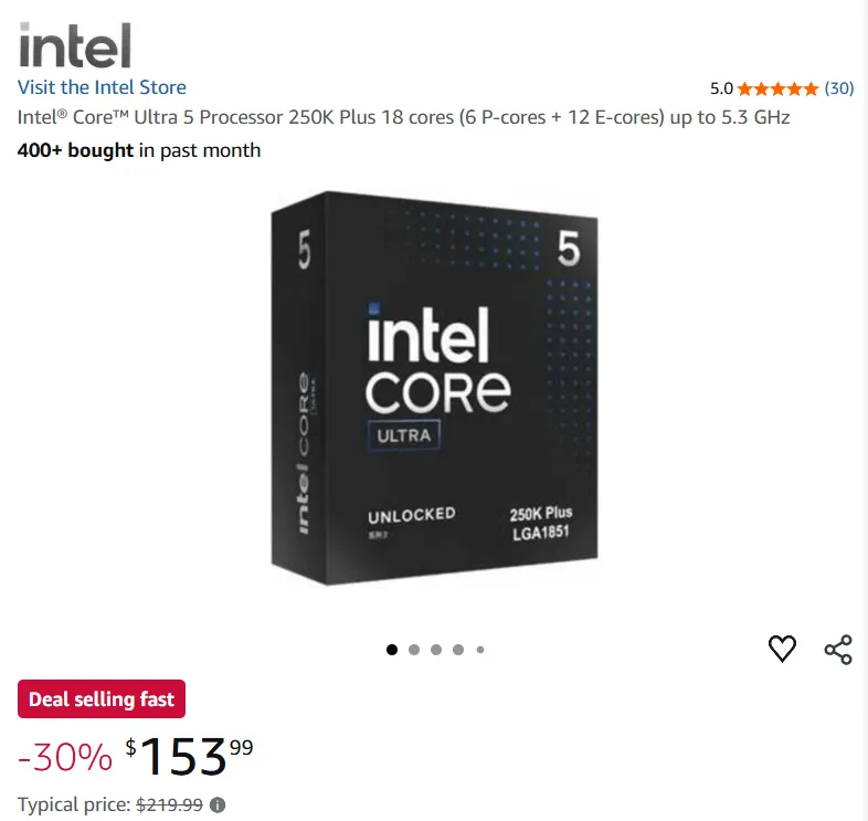 Intel® Core™ Ultra 5 Processor 250K Plus + 최신 게임 ...
