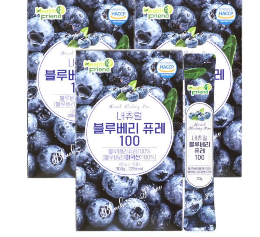 내츄럴 블루베리퓨레 100 15포 x 3박스