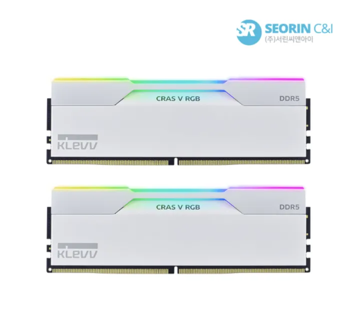 (재입고) 에센코어 클레브 DDR5-6000 CL30 CRAS V RGB 화이트 32GB ...