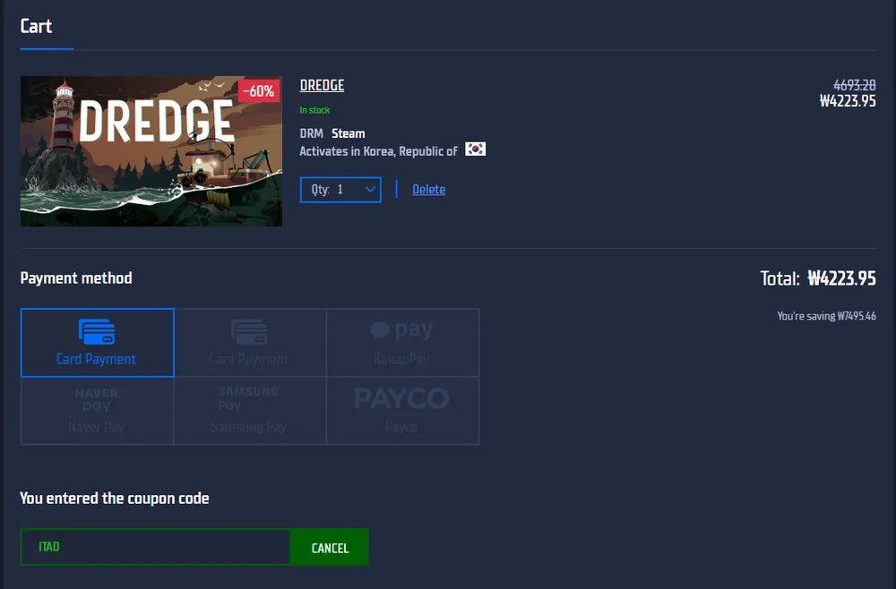 DREDGE 낚시 게임 스팀 코드