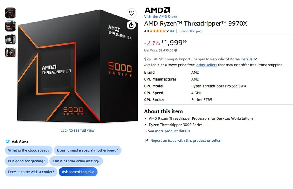 AMD Ryzen™ Threadripper™ 9970X