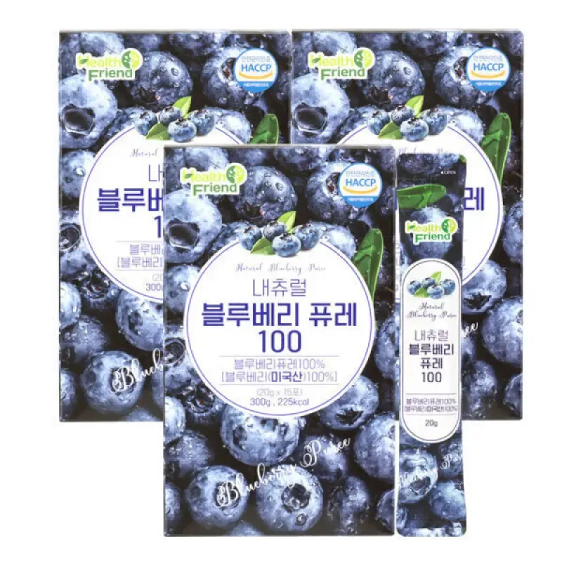 내츄럴 블루베리퓨레 100 15포 x 3박스