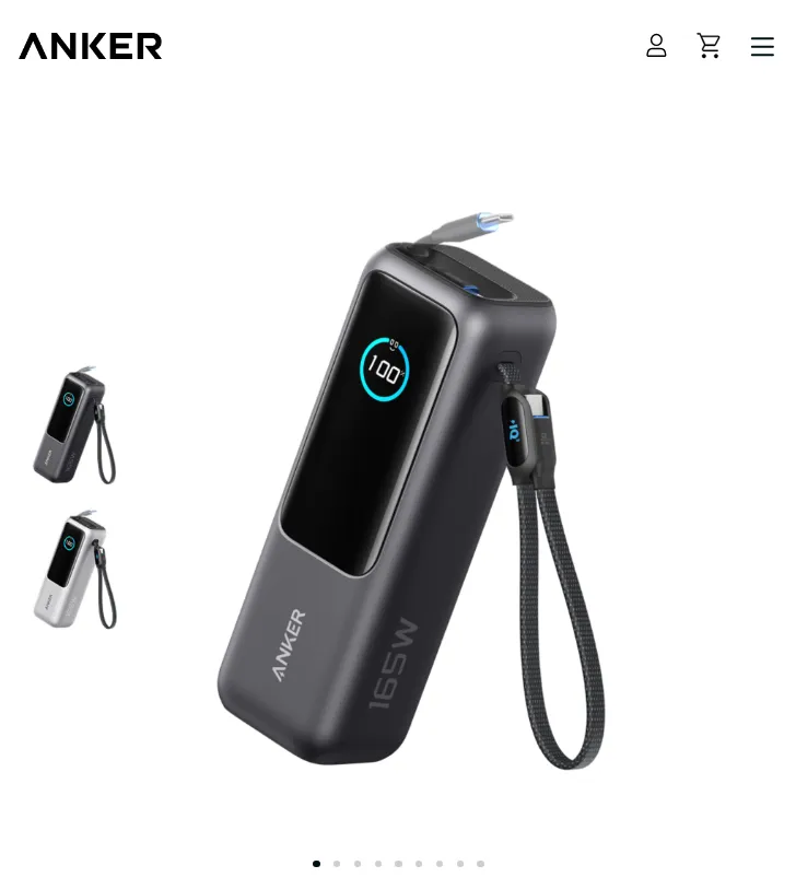 앤커 랩탑 파워뱅크 25000mAh 165W 보조배터리 국내 정품