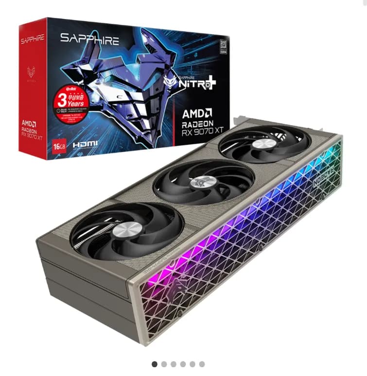 SAPPHIRE 라데온 RX 9070 XT NITRO+ 이엠텍