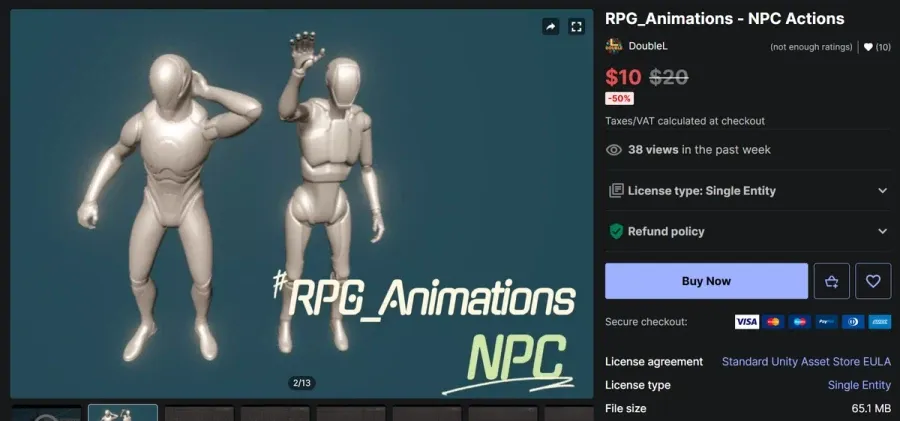 (무료) RPG_Animations - NPC Actions