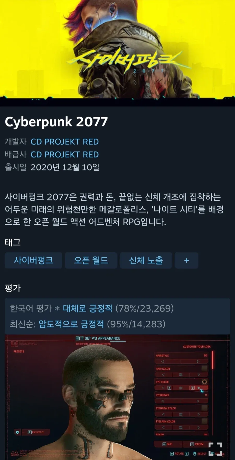 사이버펑크 2077 본편