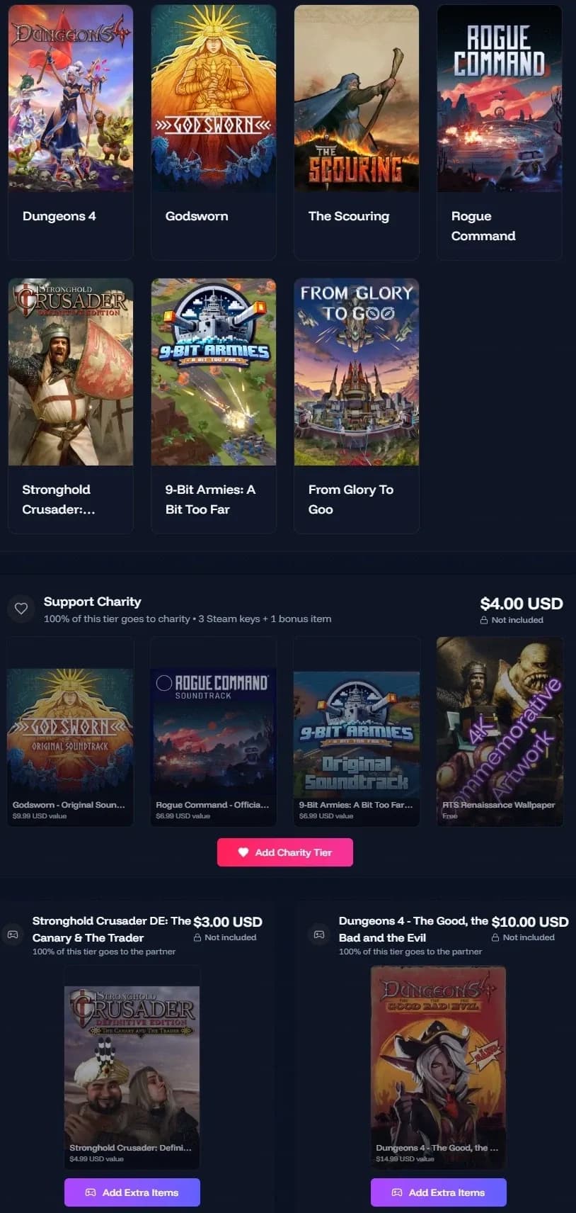 RTS 르네상스(26$) & VR 게임(26$) 번들