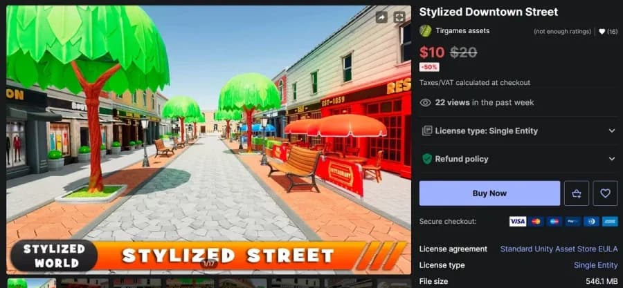 (무료) Stylized Downtown Street