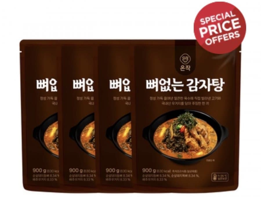 온작 뼈없는 감자탕 900g 4팩