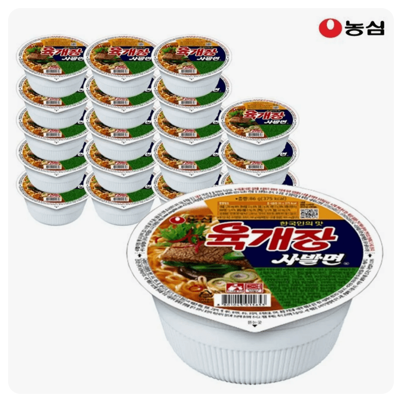 농심 육개장사발면 or 김치사발면 86g x 24개