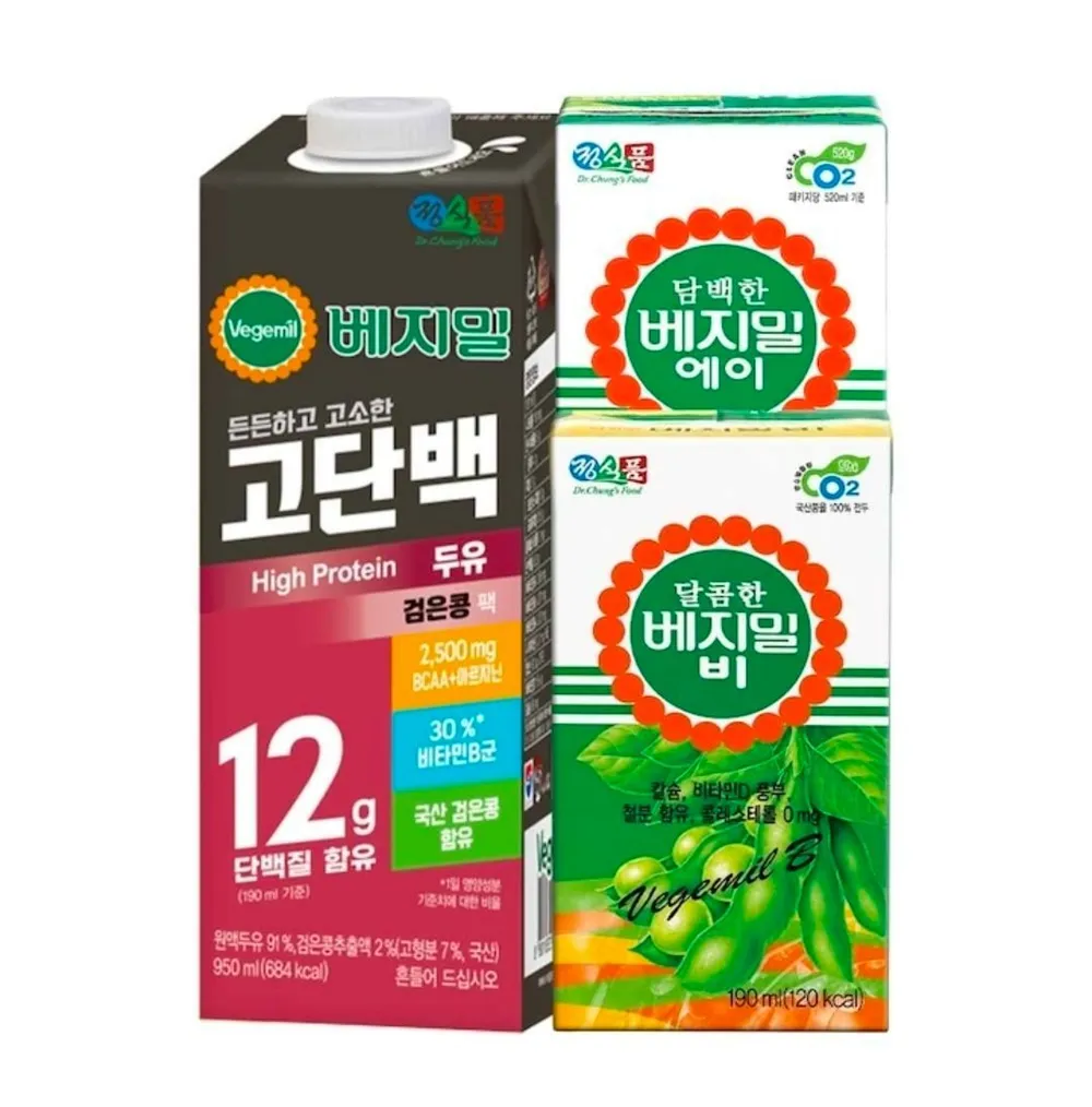 베지밀 담백한 A 에이 / 달콤한 B 비 두유 190ml 48팩