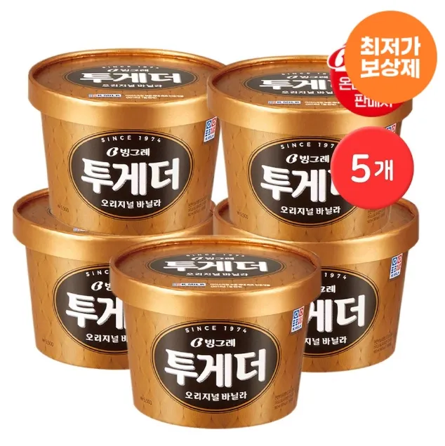 투게더 바닐라 오리지널 900ml 5개