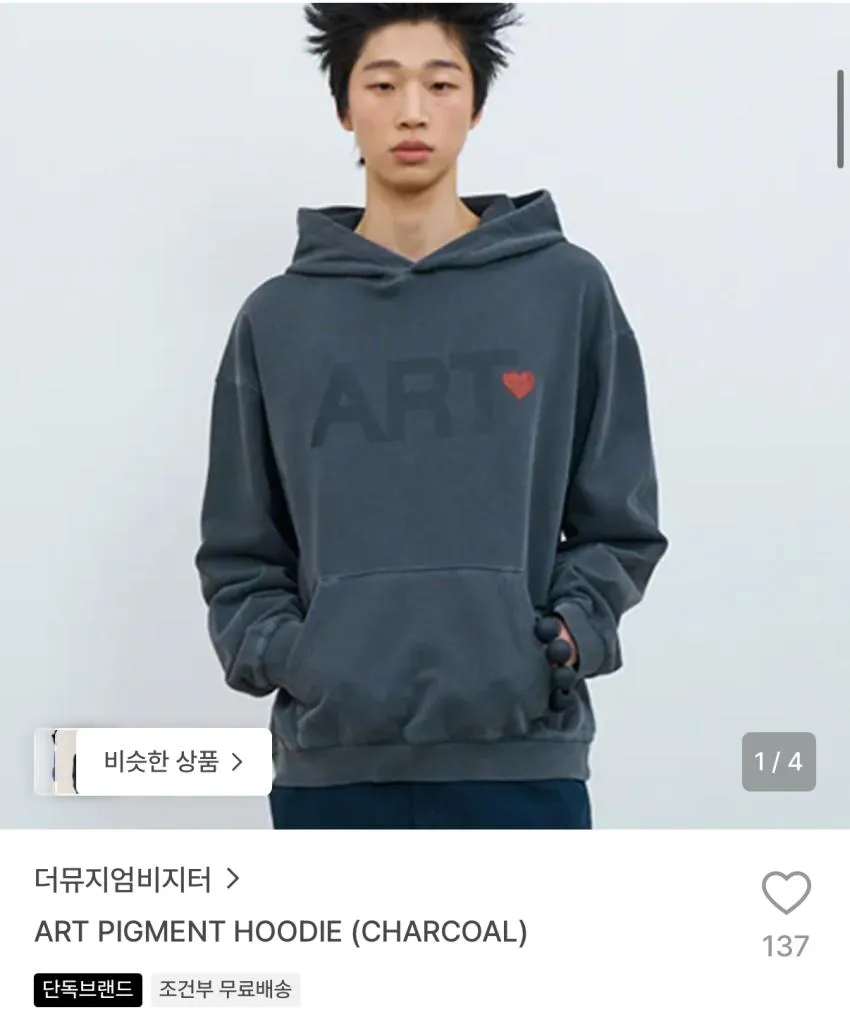 더뮤지엄비지터 아트 피그먼트 후디