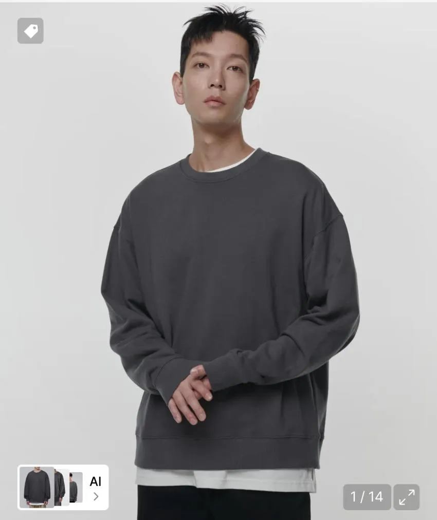무탠다드 오버사이즈 스웨트셔츠