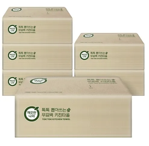 깨끗한나라 뽑아쓰는 키친타올 100매 6박스