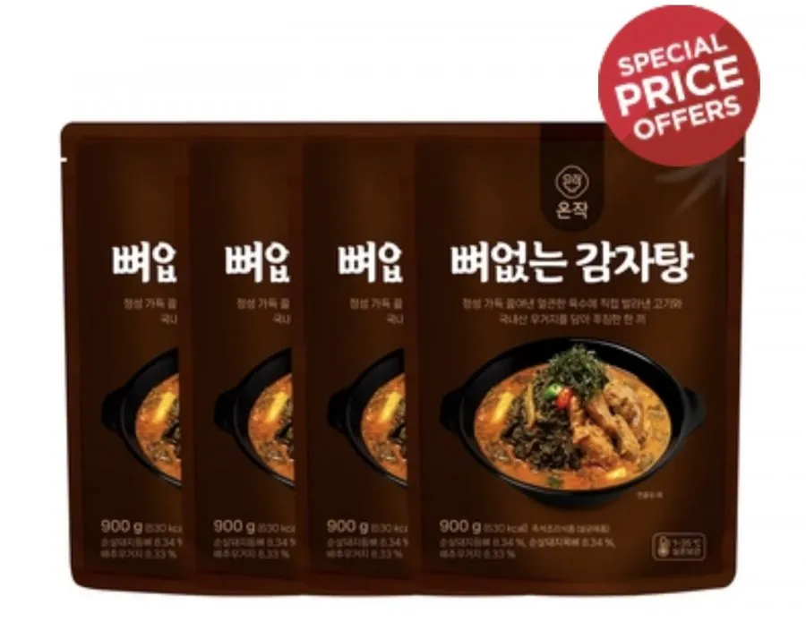온작 뼈없는 감자탕 900g 4팩