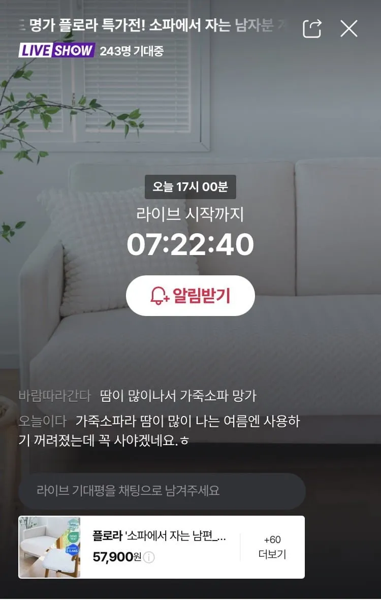 플로라 듀라론 냉감 소파패드+냉감방석 2장